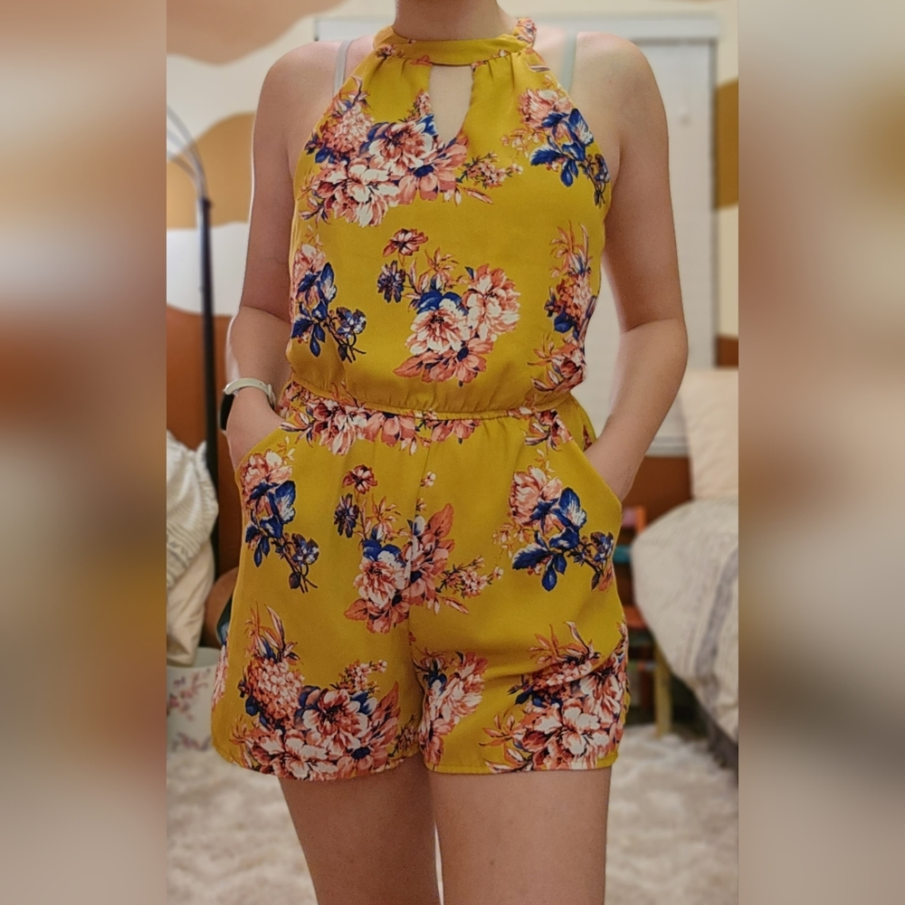 As U Wish Floral Romper
